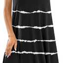 Women's Summer Casual Tshirt Dresses Short Sleeve Cover ups Beach Loose Dress (Black)
