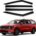 Canvcle Carnival Rain Guards - Window Visors for Kia Carnival 2022-2025 2026, Outside-Mount Tape-On Side Window Wind Deflectors for Carnival Accessories, Vent Visors Shades Rainproof 4PCS
