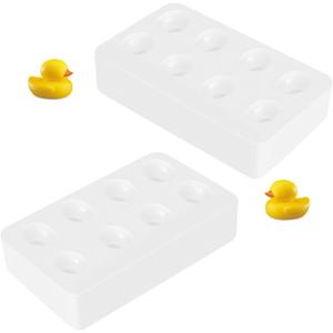 2 Pack 8 Cavity Mini Duck Silicone Molds 3D Animal Duck Gummy Chocolate Candy Molds for Baking, Epoxy Resin, Soap, Polymer Clay and Cake Decorating, Reusable Non-stick Design