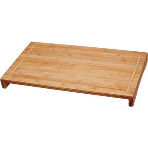 Lipper International Bamboo Wood Over-The-Sink/Stove Kitchen Cutting and Serving Board, Large, 20-1/2" x 11-1/2" x 2"