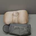 Piercing Pillow - Ear Piercing Pillow With Foam Plug, Adjust Shredded Memory Foam Picrcing Pillow For Side Sleepers, Donut Piliow For Ear With 4x4''Hole, Ergonomic Curved Design, Satin Champagne