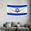 BENIX Israeli Flag 3x5ft, Durable 210D Nylon Israeli Flag for Outdoor Display, Vivid Colors, Fade-Resistant, Heavy-Duty with Brass Grommets
