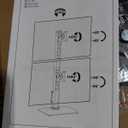 Dual Monitor Stand with Built-in Power Outlet, Vertical Stack Freestanding Monitor Mount for 13-32 inch Flat Curved Computer Screen, Metal Base, Height Adjustable, Max VESA 100x100mm