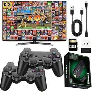 Retro Games Console, Video Game Console with 128G Card, Revisit 20000+ Classic Games, Plug and Play Retro Game Stick for TV, Gifts for Kids Adult