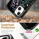 Designed for iPhone 13 Case Cute Floral Garden Mushroom Protective Phone Case Cover 6.1" Screen Protector + Camera Lens Protector【2X Military Grade Drop Tested / 6.6ft Drop Protection】