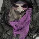 JOYIN 72” Halloween Animated Hanging Talking Witch with Light-up Eyes, Creepy Sound, Sound-Activated Hanging Witch for Halloween Indoor Outdoor Decorations, Haunted House Prop, Yard, Lawn Decorations