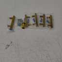 Ravinte 5 Pack Gold Cabinet Handles 2-1/2 Inch Brushed Brass Square Cabinet Pulls Gold Hardware for Kitchen Cabinets - 4 Inch Total Length