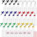 Gerrii 24 Pcs 24oz Plastic Spray Bottle Bulk, Empty Refillable Squirt Bottles for Cleaning Solution, Leak Proof Water Spray Bottle with Adjustable Nozzle and Stickers Commercial Supplies(Mix Color)