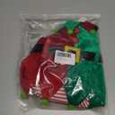 Christmas Elf Porch Goose Outfits Red Green Costume for 23" Cement Statue Winter Clothes outdoor Lawn Garden Decoration