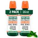 TheraBreath Fresh Breath Mouthwash, Rainforest Mint, Alcohol-Free, 16 Fl Oz (2-Pack) (16 Fl Oz (Pack of 2))