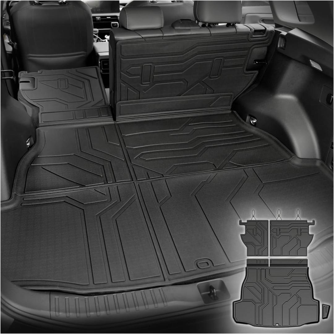 Cargo Mat for Toyota RAV4 Hybrid 2026 Accessories | Not Fit Limited/PHEV, Cargo Liner & Rear Seat Back Protector, All Weather TPE, Non Slip & Odorless & Scratch Proof