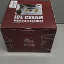 Ice Cream Maker Attachment for KitchenAid Stand Mixer, Ice Cream Bowl Compatible with 4.5Qt and Larger Stand Mixers, Ice Cream & Sorbet Gelato Maker Attachment, 2 Quart, White (ICM-KA-White)