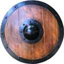 Renaissance Armor Viking Shield Brown Full Size Replica Shield Wooden Shield Decorative Shield Battle Ready Fantasy Cosplay LARP Reenactment Halloween Costume