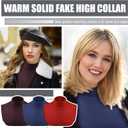 4 Pcs Fake Turtleneck Dickey Detachable Collars Set Mock Turtleneck Half Top Mock Blouse Collar Cotton Collar for Women Men