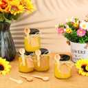 Baderke 50 Sets 3 Inch Mini Wooden Spoons Small Wooden Spoons Disposable Small Spoons for Spice Jars Wood Spoons with Tags and Twine Condiments Honey Sugar Kitchen Cooking Oil Tea Coffee