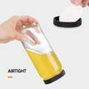 [ 7 Pack ] Glass Juicing Bottles with 2 Straws & 2 Lids w Hole 16 OZ Travel Drinking Jars, Water Cups with Black Airtight Lids, Reusable Tall Mason Jar for Juice, Bubble Tea, Smoothie, Tea, Kombucha