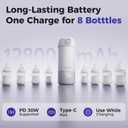 Portable Bottle Warmer for Travel, Dishwasher Safe, 3X Faster & Even Heating, 8 Feeds per Charge, 17oz, 1℉ Precise Adjust, Thaw, Keep Warm, Use While Charging, for Breastmilk & Formula