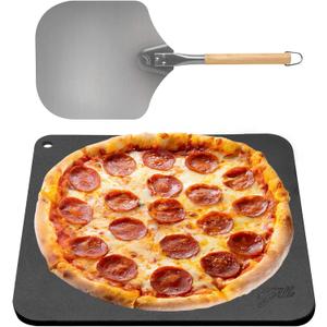 Pizza Steel PRO by Hans Grill | XL 1/4" Thick Square Conductive Metal Baking Steel for Oven and BBQ Cooking Pizzas | Bake and Grill Bread and Calzone with our Cast Iron Pizza Stone