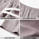 Msmsse Men's Cargo Shorts Elastic Waist Drawstring Summer Casual Cotton Work Athletic Shorts (34)