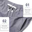 APTRO Men's Cargo Shorts Elastic Waistband Drawstring Summer Casual Cotton Big & Tall Relaxed Fit Work Shorts (Gray)