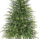 4FT Norfolk Pine Tree with Pot - Christmas Tree with Real Touch PE Branch Tips for Front Porch, Kitchens, Home Indoor Outdoor Xmas Decor (1pcs)