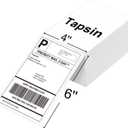 4"x6" Thermal Labels - Fanfold Direct Thermal Labels with Perforations for Thermal Printer - Permanent Adhesive & Smoothly Printing - 500 Labels