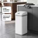 iTouchless 13 Gallon Sensor Kitchen Trash Can | Pet Lock Lid | Odor Filter