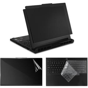 Laptop Case Set for 2025 Legion Pro 7i Gen 10 Intel 16" Scratch-Resistant & Drop-Resistant Hard Shell Frosted Transparent Protective Cover + Keyboard Cover + Screen FilmMatte Black
