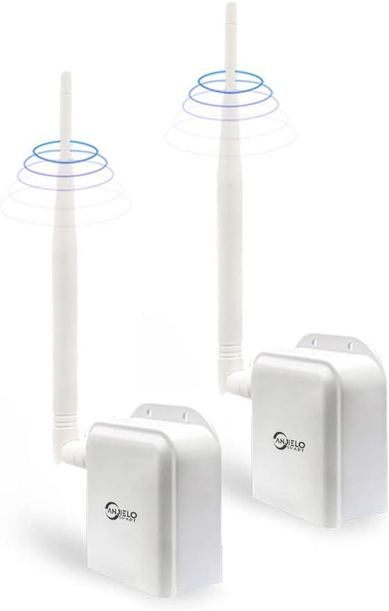 Wireless Bridge Point-to-Point Long Range Wireless Access with High-Gain Antenna, 2.4G WiFi Bridge Repeater Supports 2600 feet Outdoor Transmission Distance, Air Ethernet Cable
