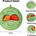 2 x Tortilla Warmers, Premium Insulated Fabric Pouch, Tortilla Holder, Keeps Tacos, Naan, Pizza Warm (1 PACK, Green)