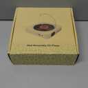 MICOCIOUS Bluetooth Portable Home CD Music Player with Remote Control, Timer, Built-in Speakers and LED Display - FM Radio Boombox (White)