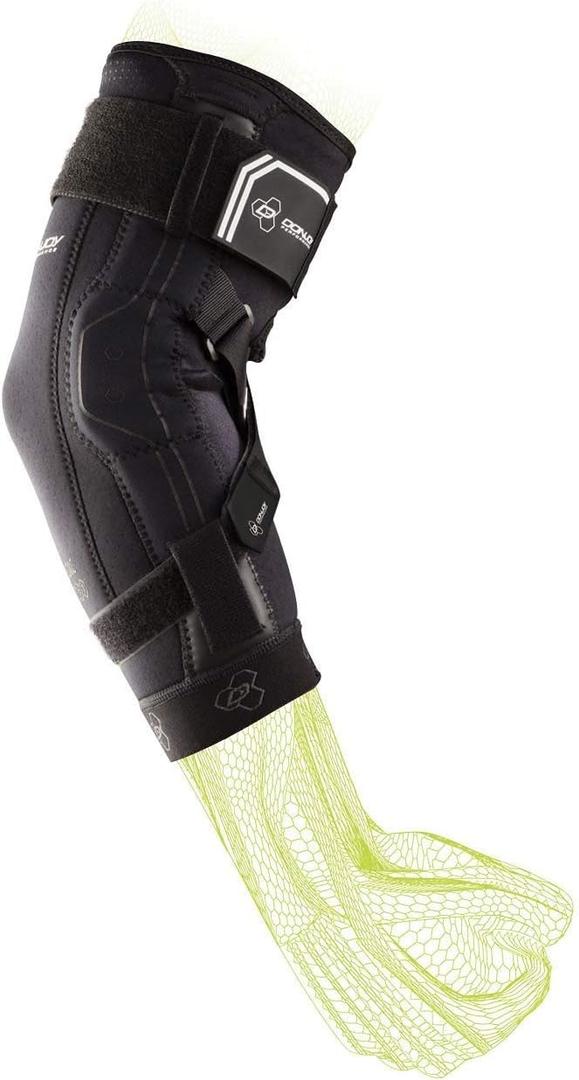 DonJoy Performance Bionic Elbow Brace II - Large - Maximum Hinged Support for Elbow Hyperextension, UCL, Tommy John Ligament Injury, Dislocated Elbow for Football, Lacrosse, Rugby, Basketball (Large (Pack of 1))