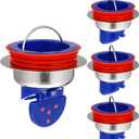 Floor Drain Cover Set One Way Sewer Backflow Preventer Drain Guard for Shower and Washing Machine Drainage Durable Core with 1.73 Inch Size