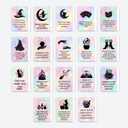 18 Sheets/Pack Affirmative Encouragement English Affirmation Card Decoration Message Card Emotional Clarity Positive Rituals Thank You Cards for Coworkers Employee Teachers