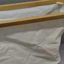 24 L Toilet Paper Storage Basket, Collapsible Bathroom Toilet Paper Holder Tall Slim Laundry Hamper with Lid Wood Toilet Roll Organizer for Bathroom Holds Up to 9-12 Rolls (Beige)