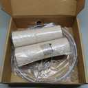 13" Lamp Shades Set of 2 (Spider Fitter), Includes 2 Harps & Finials, Natural Linen Drum Lampshade Replacement for Table Lamps (13" Top x 13" Bottom x 10" High)