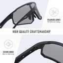 Polarized Sports Sunglasses for Men Women Wrap Around Cycling Running Sun Glasses UV400 Protection