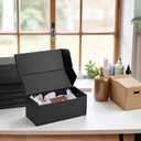 10x4x4 Black Shipping Boxes Small - 25 Pack Corrugated Cardboard Mailer Boxes for Packaging, Mailing, Gift Giving | Sturdy, Recyclable, Perfect for Small Business Supplies, Ecommerce