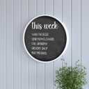 HBCY Creations 18" Round Whitewashed Wood Framed Wall Mounted Magnetic Chalkboards with Eraser and Chalk