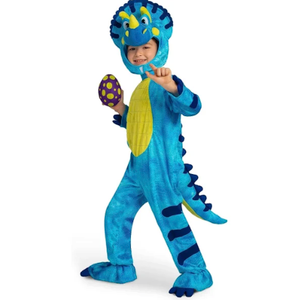 Spooktacular Creations Halloween Dinosaur Costume Toddler, Triceratops Costume Kids with Egg for Baby Child Dress Up Party, 3T (3-4 YRS)