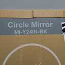 Bathroom Mirror for Wall, 24 Inch Round Mirror, Matte Black Metal Framed Circle Vanity Mirror for Bathroom Bedroom Living Room Entryway, Anti-Rust, Tempered Glass, Hanging or Leaning
