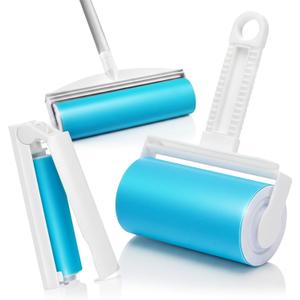 Schticky Lint Roller Set - Reusable & Washable Lint Roller Cleaner for Clothes Sofa Furniture Car Cat Dog Hair - Clean in a Quicky with Schticky (3 Piece Set)