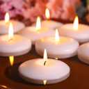48 Pack White Floating Candles 3 inch Unscented Floating Candles for Centerpieces-10 Hours Long Burn Time-3 Floating Candle Bulk for Wedding Cylinder Vases