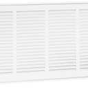 EZ-FLO 30 x 10 Inch (Duct Opening) Return Air Vent Cover for Wall or Ceiling, Solid Steel Return Air Filter Grille, HVAC Vent Cover, White, 61672