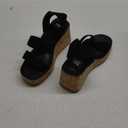 SM New York Triple Band Stretch Wedge Sandals 7.5