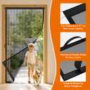 Hanging Screen Door, Fits 72" x 80" Door (Curtain Size 74'' x 81''), Gray