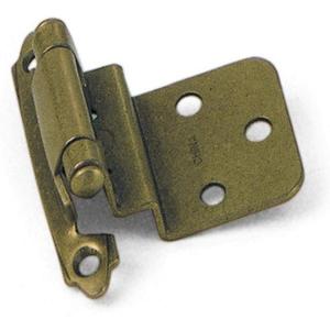 Laurey 28605 3/8 Inch Inset Antique Brass Semi Concealed Cabinet Hinges, 2 Count (1 Pack)