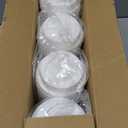 LITOPAK 200 Count Coffee Cup Lids, 3.54'' Disposable Plastic Lids for 10oz, 12oz, 16oz, and 20oz Paper Cups, White