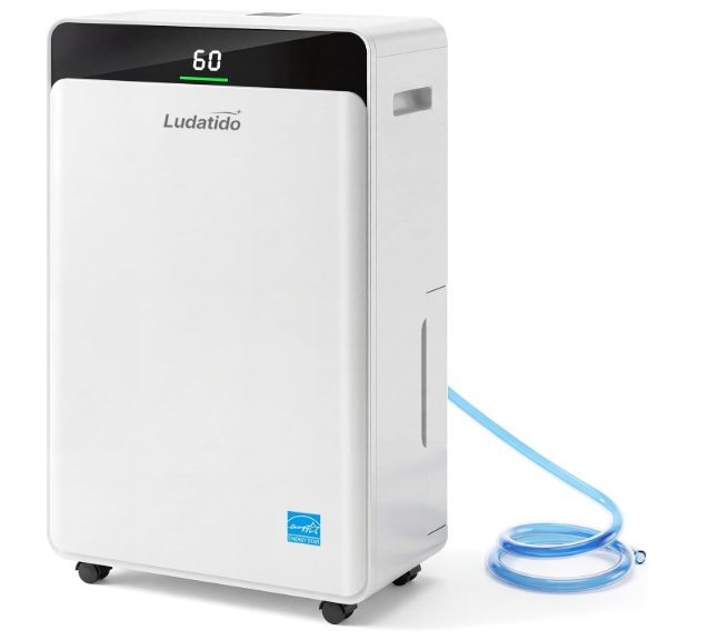 2026 Upgraded ENERGY STAR Dehumidifier, 80 Pint/Day, 5000 Sq.Ft for Whole Home & Basement, 1.72 Gal Tank, 35dB Quiet, Child Lock, Sleep/Fan/Dry Modes, 24H Timer & Auto Continuous Drain | 5000 Sq.Ft dehumidification area.1.72 Gal Tank, 35dB Quiet,Child Lock, Sleep/Fan/Dry Modes, 24H Timer & Auto Continuous Drain