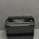 Mini Suitcase Hard Shell Makeup Bag Travel Cosmetic Case Portable Makeup Luggage with Shoulder Strap for Women Dark Grey